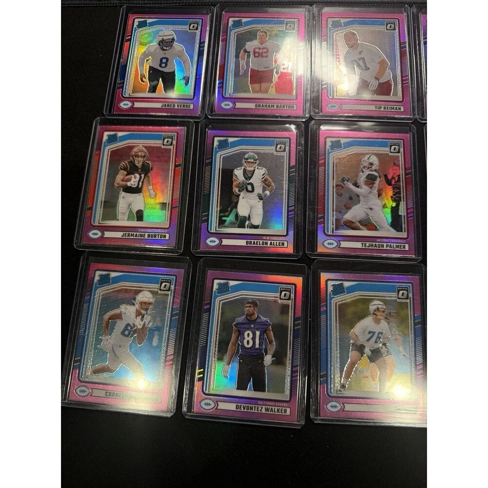 2024 Panini Donruss-Rated Rookie Optic Pink Prizm Rookie Lot 62 Cards